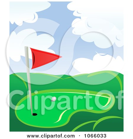 Clipart Golf Course 1 - Royalty Free Vector Illustration by Vector Tradition SM
