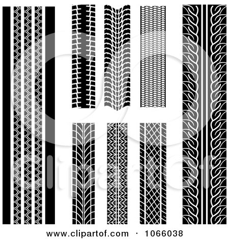 Clipart Tire Tread Marks 1 - Royalty Free Vector Illustration by Vector Tradition SM