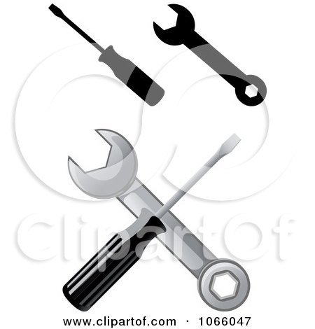 Clipart Wrenches And Screwdrivers - Royalty Free Vector Illustration by Vector Tradition SM