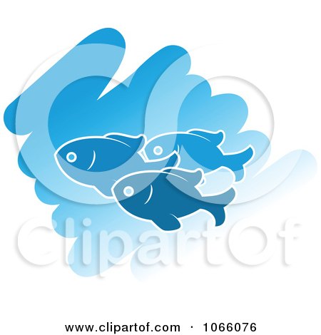 Clipart Blue Fish - Royalty Free Vector Illustration by Vector Tradition SM