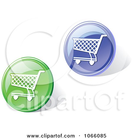 Clipart 3d Shopping Cart Icons - Royalty Free Vector Illustration by Vector Tradition SM