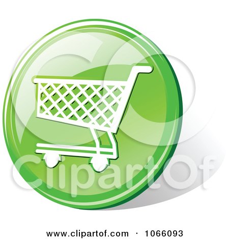 Clipart 3d Green Shopping Cart Icon - Royalty Free Vector Illustration by Vector Tradition SM