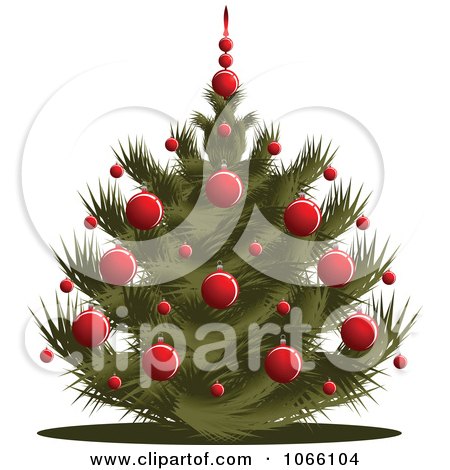 Clipart Short Christmas Tree - Royalty Free Vector Illustration by Vector Tradition SM