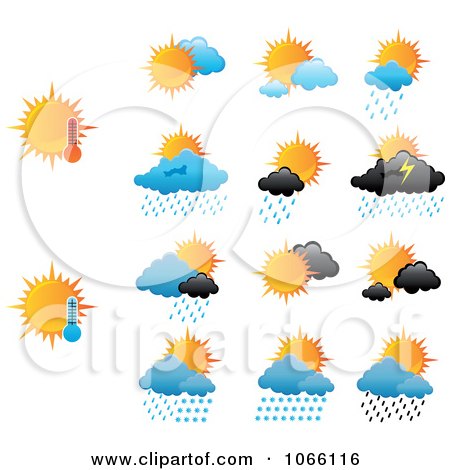 Clipart Day Weather Icons - Royalty Free Vector Illustration by Vector Tradition SM