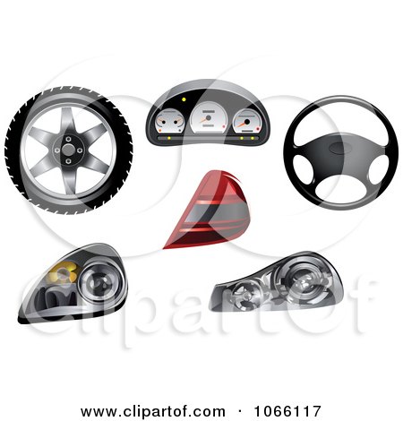 Clipart Automobile Pieces - Royalty Free Vector Illustration by Vector Tradition SM