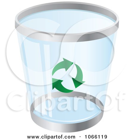 Clipart Blue Recycle Bin - Royalty Free Vector Illustration by Vector Tradition SM