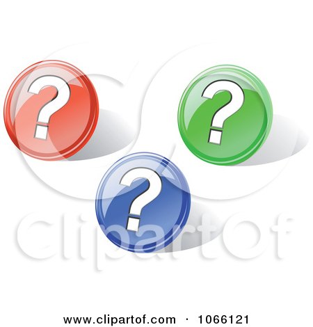 Clipart 3d Question Mark Buttons - Royalty Free Vector Illustration by Vector Tradition SM