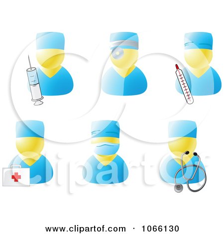 Clipart Medical Avatars - Royalty Free Vector Illustration by Vector Tradition SM