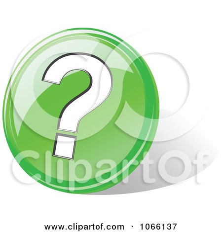 Clipart 3d Green Question Mark - Royalty Free Vector Illustration by Vector Tradition SM