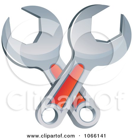 Clipart Two Wrenches - Royalty Free Vector Illustration by Vector Tradition SM