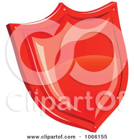 Clipart 3d Red Shield - Royalty Free Vector Illustration by Vector Tradition SM