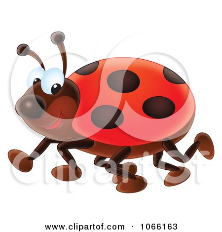 Clipart Happy Ladybug - Royalty Free Illustration by Alex Bannykh
