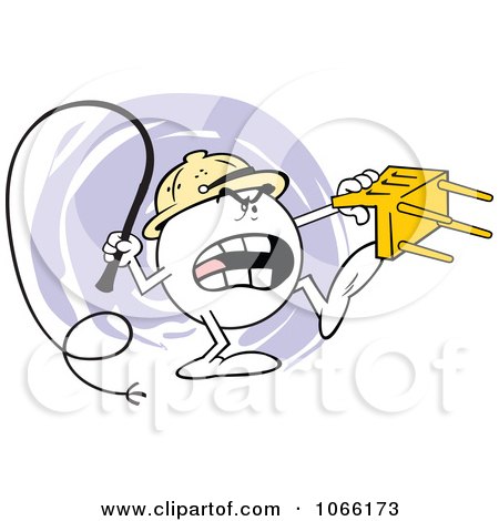 Clipart Angry Moodie Lion Tamer - Royalty Free Vector Illustration by Johnny Sajem