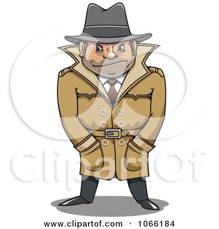 Clipart Investigator With His Hands In His Pockets - Royalty Free Vector Illustration by Vector Tradition SM