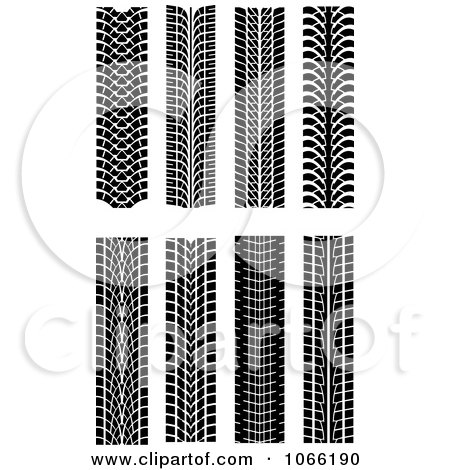 Clipart Tire Tread Marks 5 - Royalty Free Vector Illustration by Vector Tradition SM