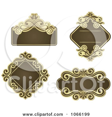 Clipart Ornate Vintage Frame Designs 2 - Royalty Free Vector Illustration by Vector Tradition SM