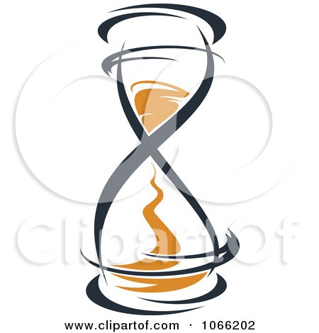 Clipart Orange And Black Hourglass 11 - Royalty Free Vector Illustration by Vector Tradition SM