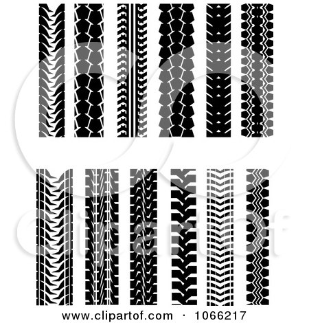 Clipart Tire Tread Marks 4 - Royalty Free Vector Illustration by Vector Tradition SM