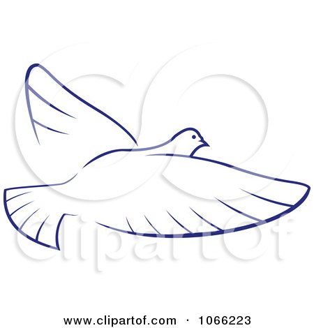 Clipart Flying Dove 3 - Royalty Free Vector Illustration by Vector Tradition SM