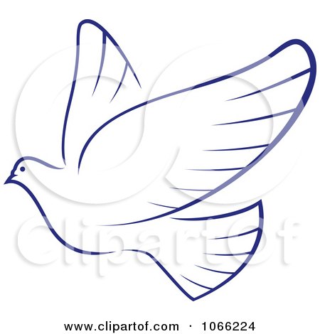 Clipart Flying Dove 6 - Royalty Free Vector Illustration by Vector Tradition SM