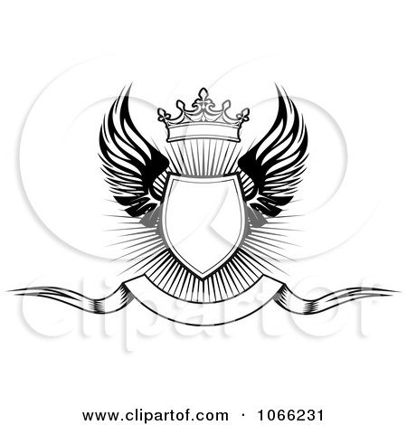Clipart Shield With Wings 16 - Royalty Free Vector Illustration by Vector Tradition SM