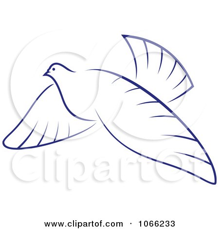Clipart Flying Dove 2 - Royalty Free Vector Illustration by Vector Tradition SM