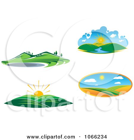Clipart Landscapes - Royalty Free Vector Illustration by Vector Tradition SM