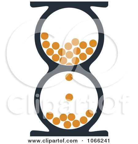 Clipart Orange And Black Hourglass 9 - Royalty Free Vector Illustration by Vector Tradition SM