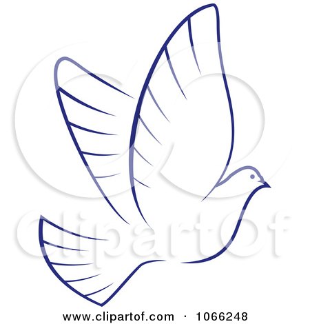 Clipart Flying Dove 4 - Royalty Free Vector Illustration by Vector Tradition SM