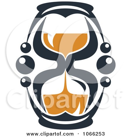 Clipart Orange And Black Hourglass 10 - Royalty Free Vector Illustration by Vector Tradition SM