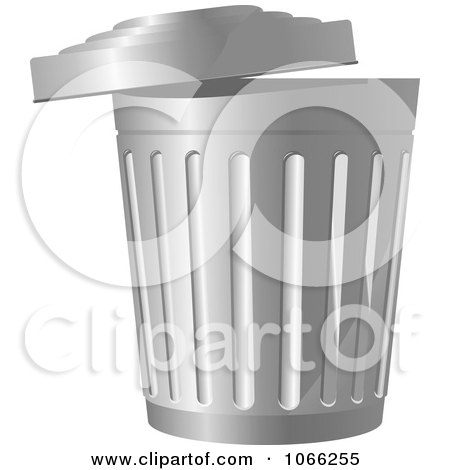 Clipart Metal Trash Bin 1 - Royalty Free Vector Illustration by Vector Tradition SM
