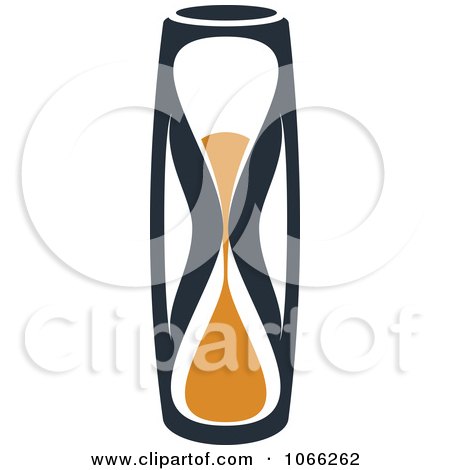 Clipart Orange And Black Hourglass 1 - Royalty Free Vector Illustration by Vector Tradition SM