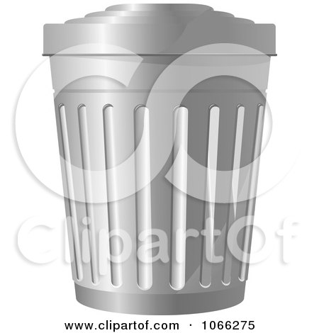 Clipart Metal Trash Bin 2 - Royalty Free Vector Illustration by Vector Tradition SM