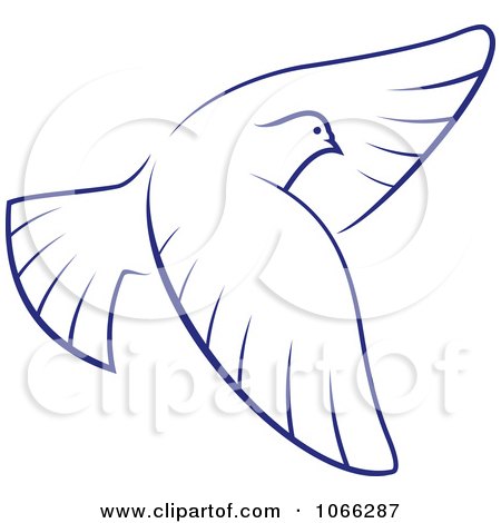 Clipart Flying Dove 5 - Royalty Free Vector Illustration by Vector Tradition SM