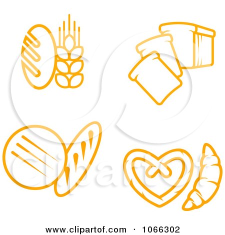 Clipart Bread Icons - Royalty Free Vector Illustration by Vector Tradition SM