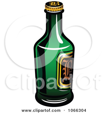 Clipart Bottle Of Beer - Royalty Free Vector Illustration by Vector Tradition SM