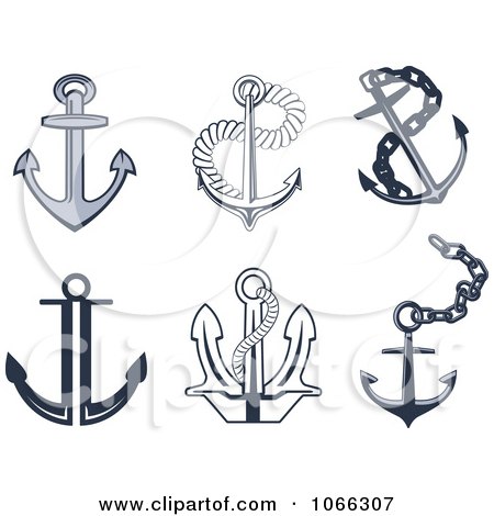 Clipart Anchors 3 - Royalty Free Vector Illustration by Vector Tradition SM