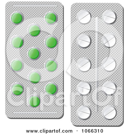Clipart Pill Tablet Packets - Royalty Free Vector Illustration by Vector Tradition SM