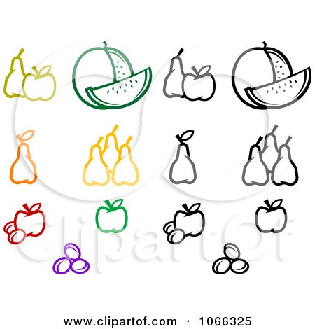 Clipart Food Icons 3 - Royalty Free Vector Illustration by Vector Tradition SM