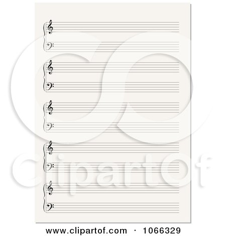 Clipart Blank Sheet Music - Royalty Free Vector Illustration by Vector Tradition SM