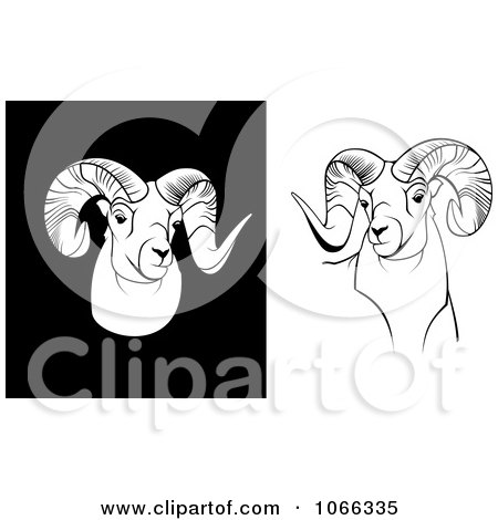 Clipart Rams - Royalty Free Vector Illustration by Vector Tradition SM