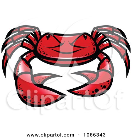 Clipart Grumpy Crab - Royalty Free Vector Illustration by Vector Tradition SM