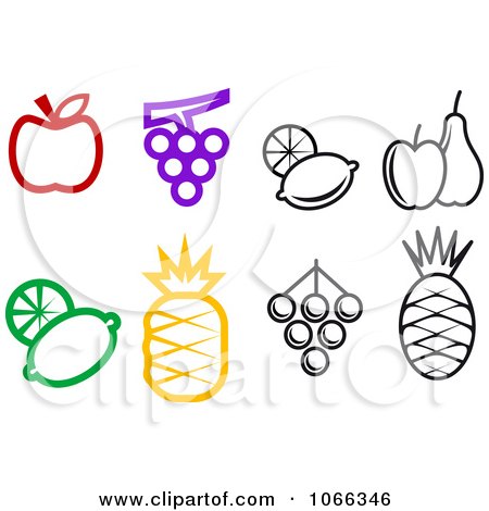 Clipart Food Icons 4 - Royalty Free Vector Illustration by Vector Tradition SM