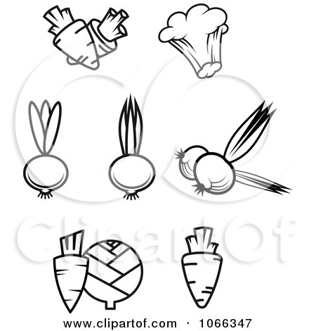 Clipart Black And White Food Icons 10 - Royalty Free Vector Illustration by Vector Tradition SM