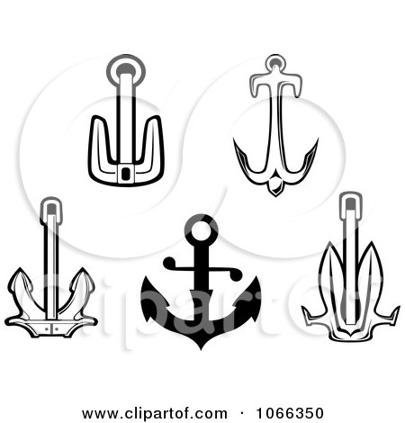 Clipart Anchors 2 - Royalty Free Vector Illustration by Vector Tradition SM