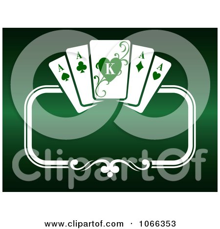 Clipart Green Playing Card Background - Royalty Free Vector Illustration by Vector Tradition SM