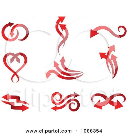 Clipart Red Arrows - Royalty Free Vector Illustration by Vector Tradition SM