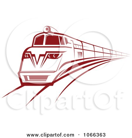 Clipart Red Train - Royalty Free Vector Illustration by Vector Tradition SM