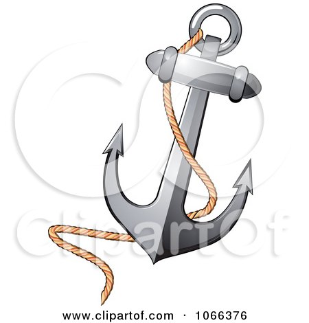 Clipart Anchor And Rope - Royalty Free Vector Illustration by Vector Tradition SM