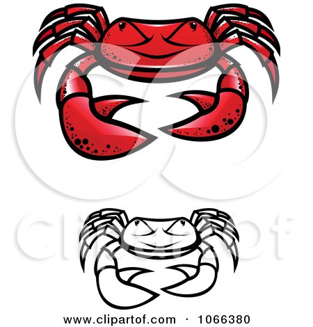 Clipart Grumpy Crabs - Royalty Free Vector Illustration by Vector Tradition SM